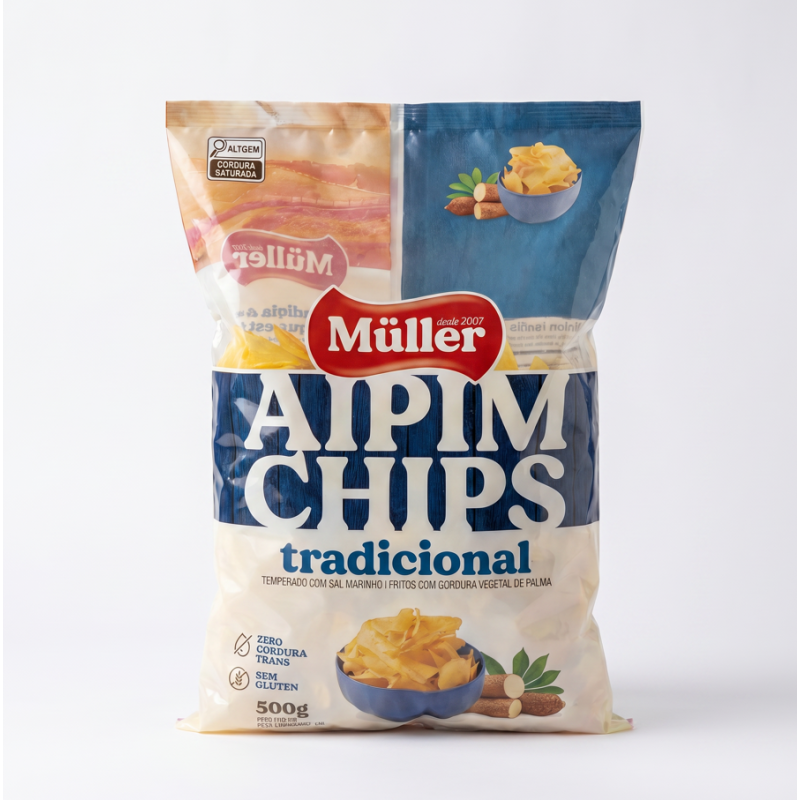 CHIPS AIPIM COM SAL 500G