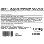 DRAGEAS 70% CACAU E AMENDOIM 1,01KG