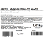 DRAGEAS 70% CACAU E AVELA 1,01KG