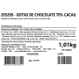 JRV-PA - GOTAS DE CHOCOLATE 70% CACAU 1,01KG