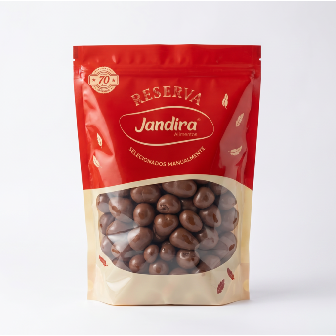 DRAGEAS CHOCOLATE AO LEITE ZERO ACUCAR COM MORANGO LIOFILIZADO