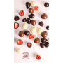 DRAGEAS CHOCOLATE BRANCO ZERO ACUCAR COM MORANGO LIOFILIZADO 1KG